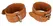 ZADO Leather Wrist Restraints Natural Finish Adjustable 17-24 cm