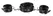 ZADO Bondage Set - Leather Collar and Adjustable Handcuffs, Black