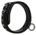 ZADO Leather Adjustable Collar S-L, Black, 32-50 cm, Metal Ring