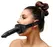 ZADO Intimate Silicone System Adjustable Leather Head Strap Black