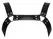 ZADO Leather Chest Harness Adjustable Cowhide Black Unpadded
