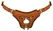 ZADO Leather Strap-On Harness Natural Finish L/XL Adjustable Buckles