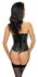 Cottelli Collection Leather Corsage Black 2XL, Adjustable Straps