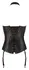 Cottelli Collection Leather Corsage Black 2XL, Adjustable Straps