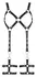 ZADO Leather Chest Harness S/M with Removable Thigh Straps Black