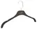NOIR Handmade Velvet Clothes Hangers Gold Hook 43cm Set of 5 Black