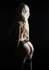Leg Avenue Cami Garter and String Set with Lace Halter Top, Black