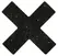 You2Toys Decorative Black Cross Adhesive Nipple Covers 5.9cm