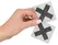 You2Toys Decorative Black Cross Adhesive Nipple Covers 5.9cm