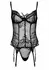Underwire CamiGarter Set with Adjustable Straps and Lace, Black, S/M