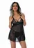 Obsessive Lace Babydoll 8713221827760 Heart Pattern Mesh Set Black M/L