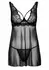 Obsessive Lace Babydoll 8713221827760 Heart Pattern Mesh Set Black M/L