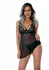 Livia Corsetti Lace Babydoll and String Heart Pattern Black S/M