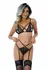 Leg Avenue 2PC Peek-a-Boo Bra and Panty Set Floral Lace Adjustable