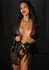 Obsessive Sheer Kimono and String Set with Satin Trim Black M/L