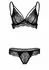 Rimba Bra and Crotchless Panty Lace Set Adjustable Heart Design