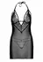 Strappy Lace Babydoll & String by Dreamgirl - Heart Pattern Mesh Set