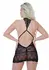 Leg Avenue 2PC Heart Lace Chemise & G-String Set, Adjustable Straps