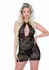 Leg Avenue 2PC Heart Lace Chemise & G-String Set, Adjustable Straps