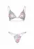 Leg Avenue Floral Sheer Bra & String Set with Lace Garter Skirt, Adjustable