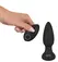 Black Velvets RC Rotating Silicone Anal Plug 14 cm with Remote Control