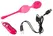Sweet Smile Remote Vibrating Ball Duo Silicone 7 Modes Rechargeable Pink