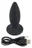 Black Velvets S Vibration Silicone Plug Rechargeable, 11cm, Black