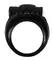 Sweet Smile Black Vibrating Ring Silicone Flexible 3.2cm