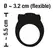 Sweet Smile Black Vibrating Ring Silicone Flexible 3.2cm