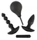 Black Velvets Anal Kit 4-Piece Silicone Set with Intimate Douche