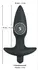 Black Velvet Medium Vibrating Anal Plug Silicone 15 cm Black