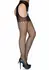 Leg Avenue Oval Net Suspender Hose with Opaque Top - Black, One Size