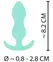 Cuties Green Silicone Mini Plug - Compact, Flexible, Silk Touch Finish