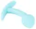 Cuties Blue Anal Plug Mini Silicone 7.1 cm Flexible Silk Touch