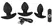 Black Velvets Anal Training Silicone Plug Set with 10-Mode Vibrating System