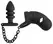 Black Velvets Silicone Intimate Cage Set with Grooved Plug & Chain 11.5cm