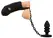 Black Velvets Silicone Intimate Cage Set with Grooved Plug & Chain 11.5cm