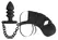 Black Velvets Silicone Intimate Cage Set with Grooved Plug & Chain 11.5cm