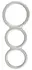 You2Toys Metallic Triple Silicone Intimate Support Ring Set, Silver, Flexible
