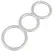 You2Toys Metallic Triple Silicone Intimate Support Ring Set, Silver, Flexible