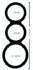 You2Toys Metallic Triple Silicone Intimate Support Ring Set, Silver, Flexible
