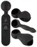 Couples Choice Wand Multi-Attachment Vibrating Massager, 21.5 cm, Black