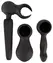 Couples Choice Wand Multi-Attachment Vibrating Massager, 21.5 cm, Black