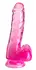 King Cock Clear 6 Inch System with Base Pink Transparent TPE