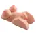 PET Double-D вибриращ мастурбатор торс, телесен, 25,4 см