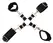 Fetish Fantasy Series Heavy-Duty Adjustable Hogtie Set, Black, Polyamide
