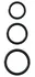 FCR Silicone 3 Ring Set Flexible Stamina Support - Black, 3 Sizes