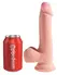 King Cock Plus трислойно дилдо с вендуза, бежово, 19 см