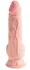 King Cock Plus трислойно дилдо с вендуза, бежово, 19 см