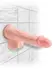 King Cock Plus трислойно дилдо с вендуза, бежово, 19 см
